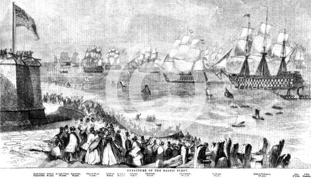 'Departure of the Baltic Fleet', 1854. Creator: Unknown.