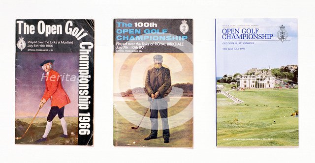 Open golf championship programmes, 1980s. Artist: Unknown