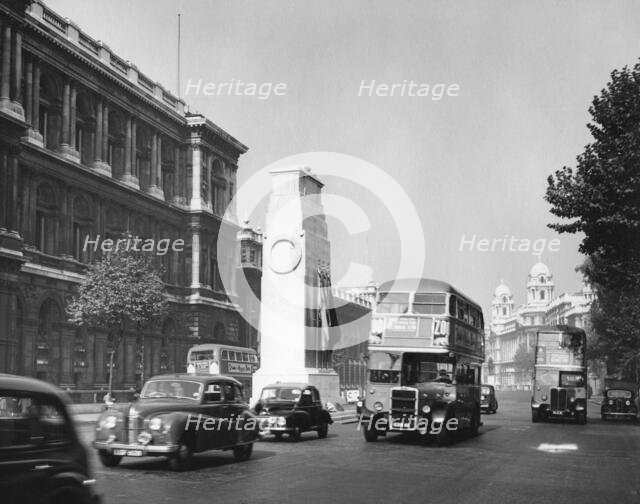 The Cenotaph, Whitehall, London, 1950s. Creator: Arthur Charles Kirby Ware.