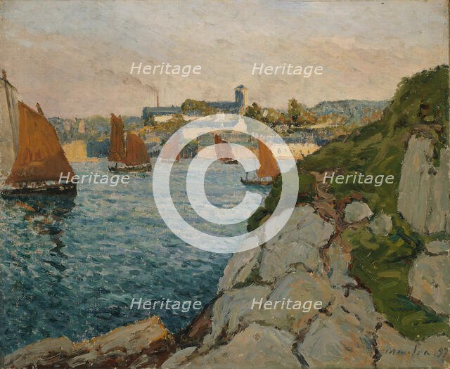 Douarnenez in Sunshine, 1897. Creator: Maxime Emile Louis Maufra.