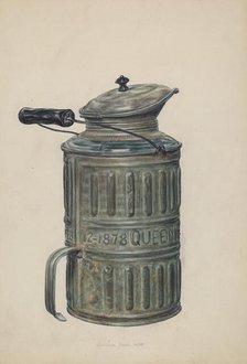 Syrup Container, 1938. Creator: Clarence Secor.