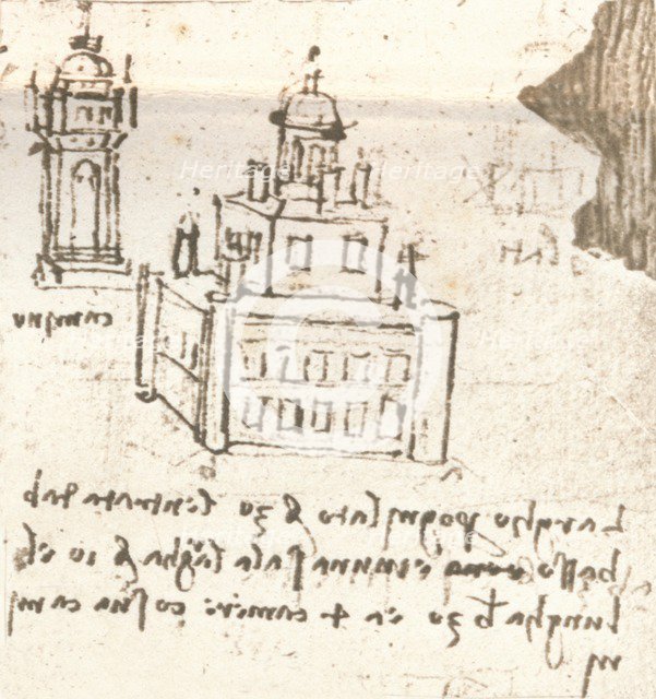 Drawing of projects for castles and villas, c1472-c1519 (1883). Artist: Leonardo da Vinci.
