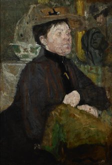 Portrait of Mrs Getter-two-sided painting, c1900. Creator: Olga Boznanska.