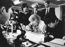 Margaret Thatcher visiting Tokyo University of Education's Junior High School, Japan, c1975-1990. Artist: Unknown