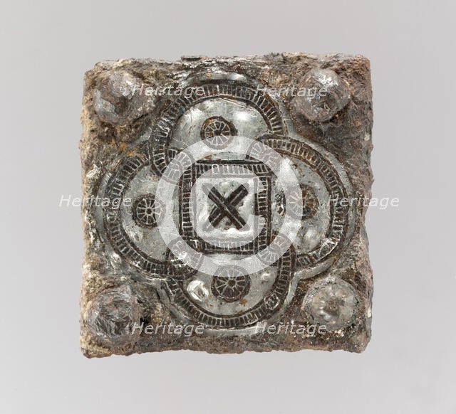 Back Plate from a Belt Buckle, Frankish, 7th century. Creator: Unknown.