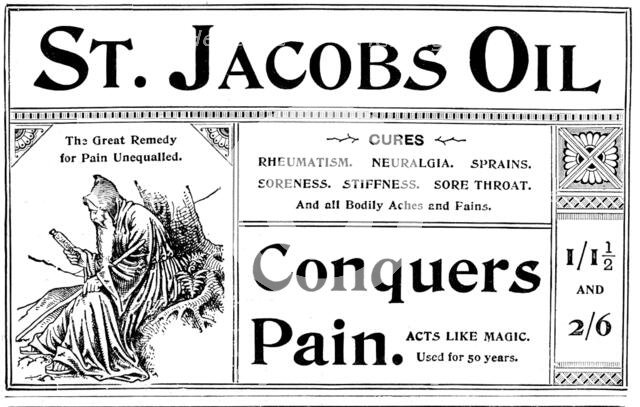 Advertisement for St. Jacobs Oil, 1895. Creator: Unknown.