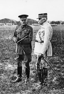 Field Marshal Sir Douglas Haig and General Francois Anthoine, WWI, c1914-c1918. Creator: Unknown.