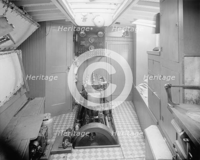 Yacht Althea, engine room, between 1907 and 1915. Creator: Unknown.