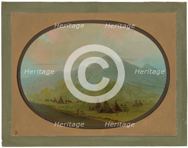 A Small Crow Village, 1855/1869. Creator: George Catlin.