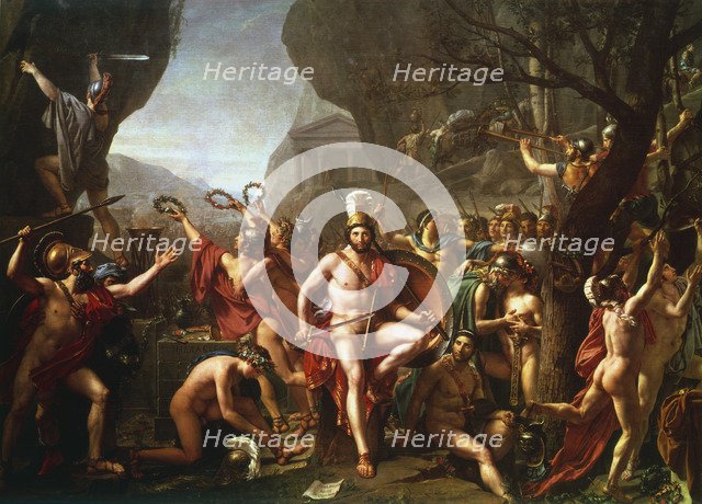 'Leonidas at Thermopylae', 5th century BC, (c1814). Artist: Jacques-Louis David