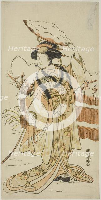 The Actor Yoshizawa Ayame IV as Yadorigi, the Sister of Nikaido Shinanosuke, Disguised..., c. 1778. Creator: Katsukawa Shunko.