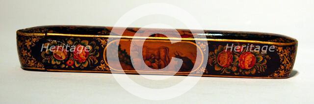 Pen Box (Qalamdan), Qajar dynasty (1796-1925), 19th century. Creator: Unknown.