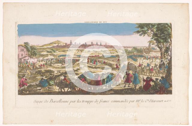 View of Barcelona's siege by the French in 1635, 1700-1799. Creator: Anon.