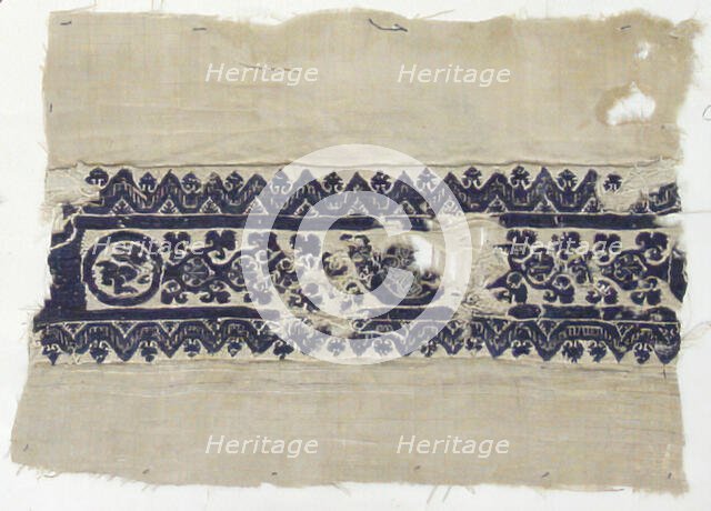 Textile Fragment, Coptic, 5th-6th century. Creator: Unknown.