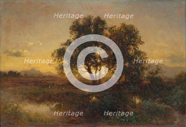 Early Evening Landscape, 1850-1870. Creator: Alexander Brodszky.