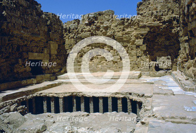 Roman Baths showing a hypocaust., c.4th century BC. Artist: Unknown