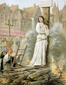 Joan of Arc (c1412-1431), Maid of Orleans, French patriot and martyr, (19th century). Artist: Unknown