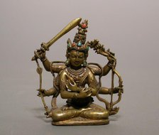 Guhyasamaja Manjuvajra, an Esoteric Form of Bodhisattva Manjushri, Pala period, 12th century. Creator: Unknown.