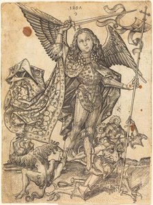 Saint Michael Defeating the Devils, 1467. Creator: Master ES.
