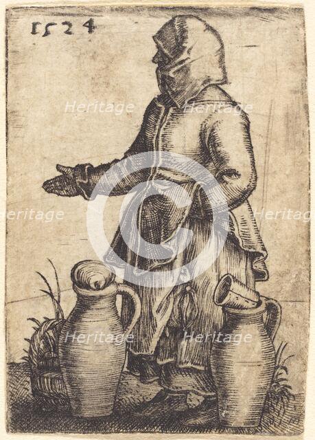 Peasant Woman with Two Jugs, 1524. Creator: Barthel Beham.