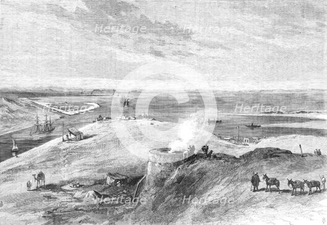 The Isthmus of Suez Maritime Canal: Lake Timsah, 1869. Creator: Unknown.