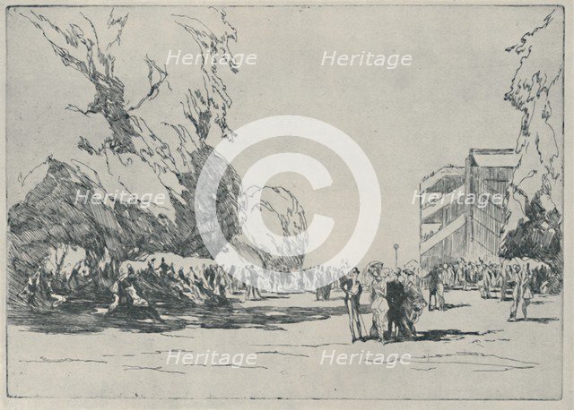 'Ascot - The Paddock, 1914', (1920). Artist: Claude Allin Shepperson.