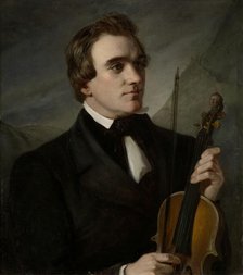 The Violinist Ole Bull, 1851. Creator: Elisabeth Baumann.