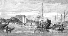 Scenes in Japan: the town and harbour of Simonosaki, 1864. Creators: Unknown, Mason Jackson.