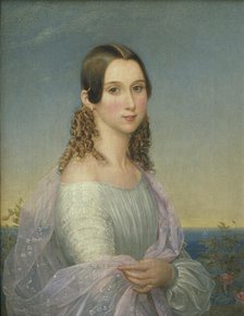 Eugénie, 1830-1889, Princess of Sweden and Norway, 1846. Creator: Nils Jakob Blommer.