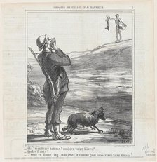 Ohé! mon brave homme! combien votre lièvre?..., 1864.  Creator: Honore Daumier.