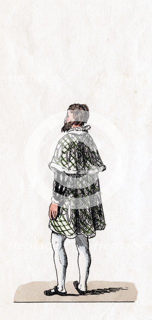 Nobleman, costume design for Shakespeare's play, Henry VIII, 19th century. Artist: Unknown