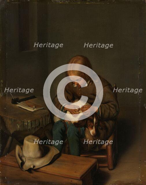 Boy Fleaing a Dog, after 1728. Creator: Unknown.