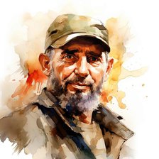 AI IMAGE - Portrait of Fidel Castro, 1970s, (2023). Creator: Heritage Images.