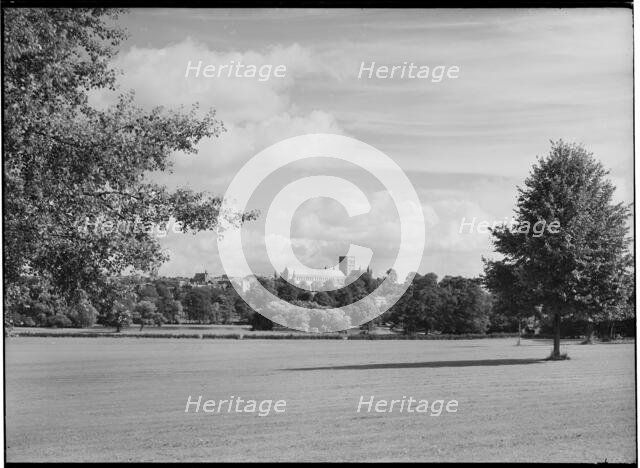 St Albans Cathedral, St Albans, Hertfordshire, July 1958. Creator: Margaret F Harker.