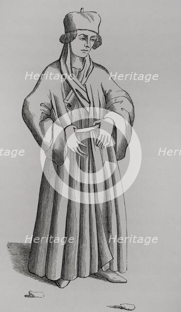 Judge, 15th century, (1878). After a drawing in "Proverbes, Adages, etc", 15th century.  Creator: Unknown.