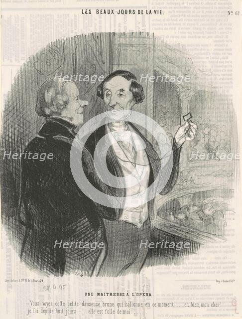 Une maitresse a l'opera, 19th century. Creator: Honore Daumier.