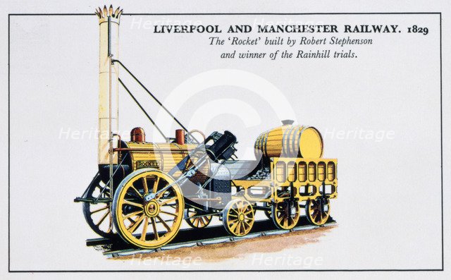 The Rocket, Liverpool and Manchester Railways, 1829, (20th century). Artist: Unknown