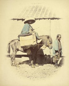 Yakonin Traveling on the Tokaido, 1866-1867. Creator: Felice Beato.