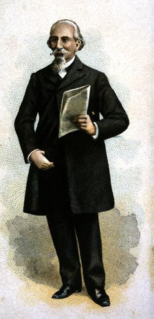 José Zorrilla (1817-1893), Spanish writer, engraving, 1888.