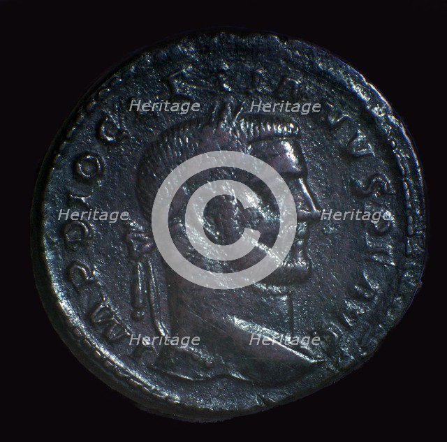 Bronze coin of Diocletian, 3rd century. Artist: Unknown