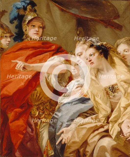 The Women of Darius Invoking the Clemency of Alexander, between 1750 and 1753. Creator: Giovanni Domenico Tiepolo.