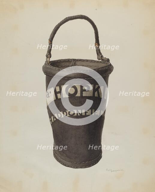 Fire Bucket, c. 1939. Creator: Carl Buergerniss.