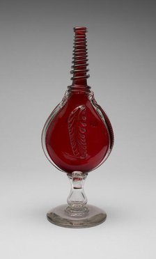 Bottle, 1840/60. Creator: Boston and Sandwich Glass Company.