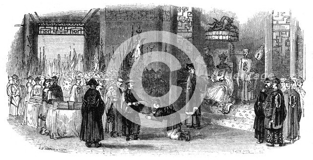 'Annual ceremony of presenting the almanacks', 1847. Artist: Giles