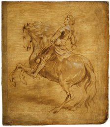 A Man Riding a Horse, ca. 1630. Creator: Anthony van Dyck.
