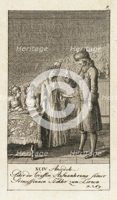 Original Anecdotes of Peter the Great, 1789. Creator: Daniel Nikolaus Chodowiecki.