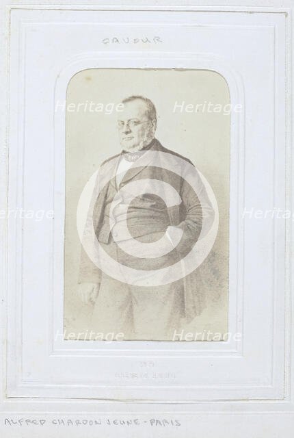 Camillo Benso, Count of Cavour, 1860-69. Creator: Alfred Chardon.