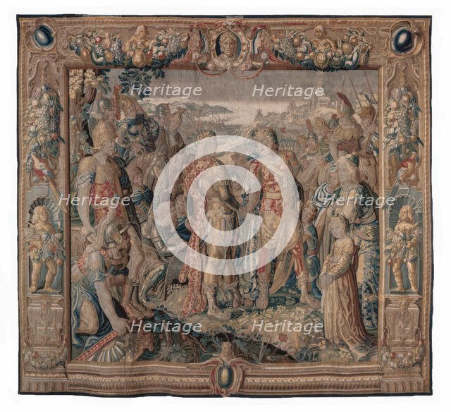 Tapestry (Octavia Effects The Concord of Tarentum), c1600-1623. Creator: Karel van Mander.