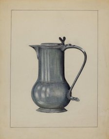 Pewter Coffee Pot, 1936. Creator: Holger Hansen.