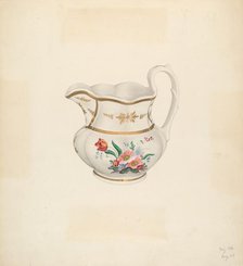 Pitcher, c. 1938. Creator: Roberta Spicer.